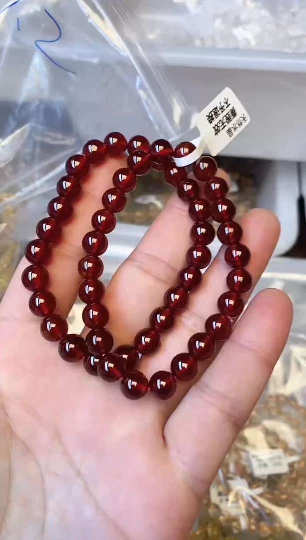 【闪购商品】石榴石手串未镶嵌A38 石榴石 8mm多样性发其一