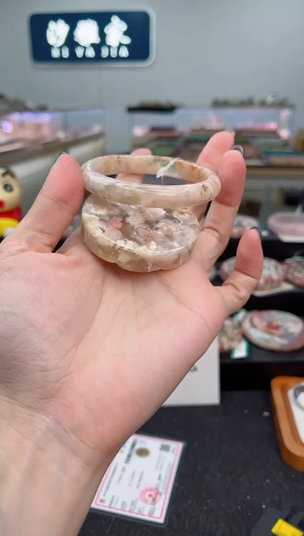 石英质玉手镯未镶嵌54圈口（赠品镯心）142634