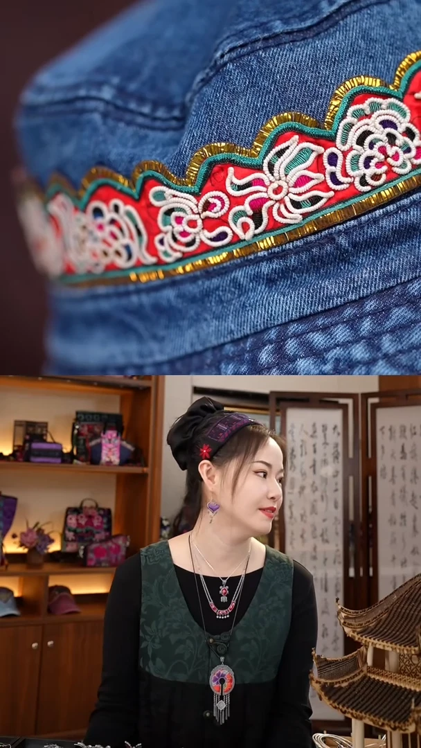【闪购商品】刺绣黔东南苗族刺绣帽子A9977
