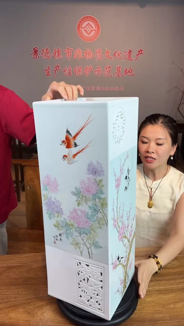 摆件瓷立方-水点桃花专场0710