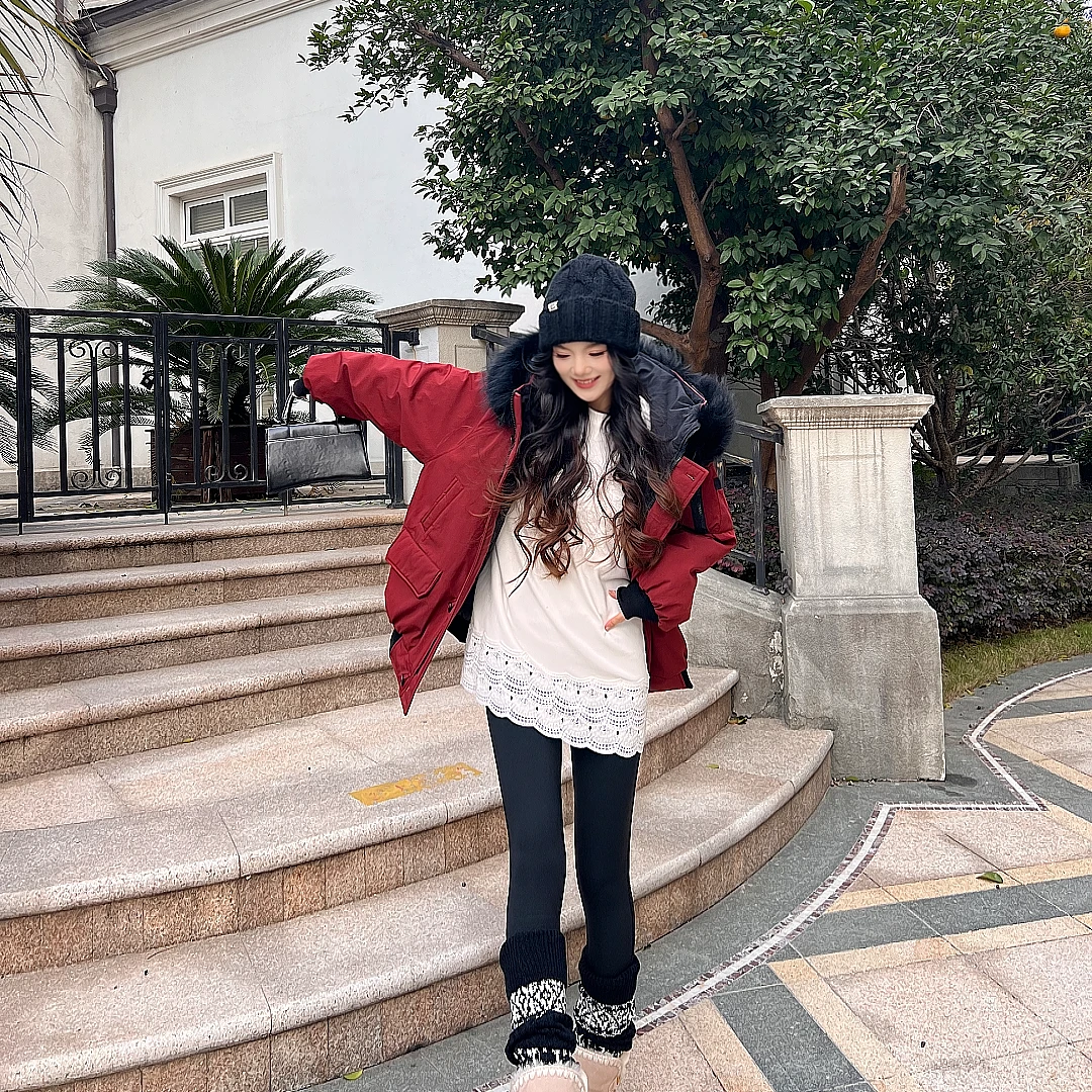 LA.Sheila工装连帽貉子毛领羽绒服254-YRF/1122-58935