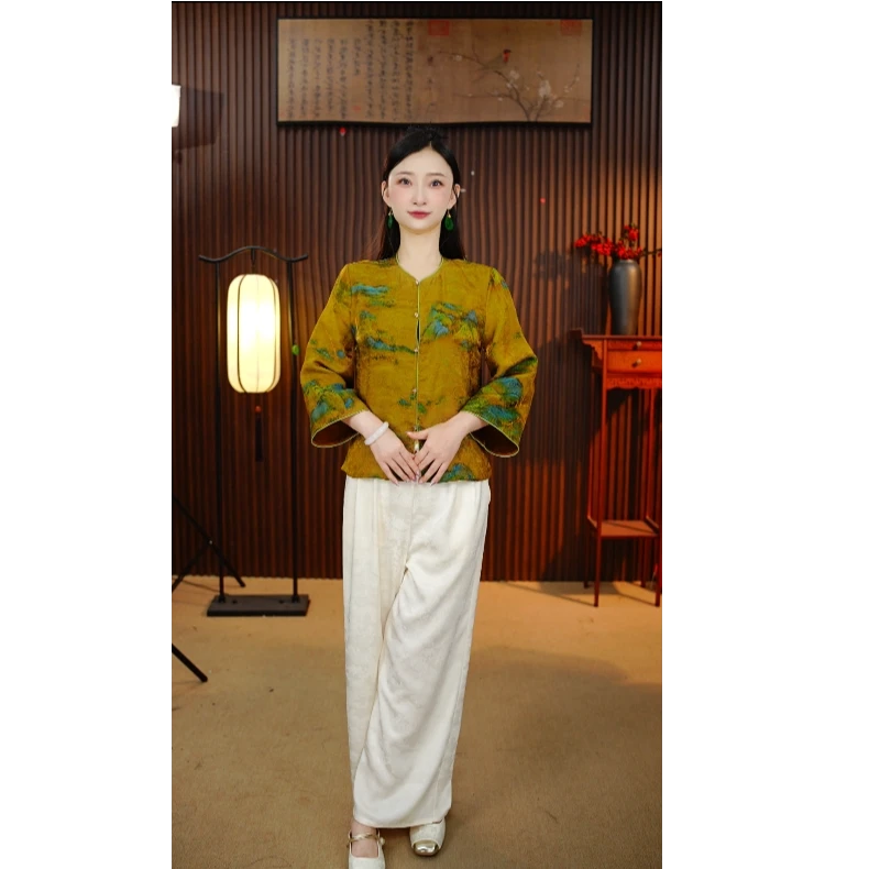 【千里江山】小雪高定新中式国风外套