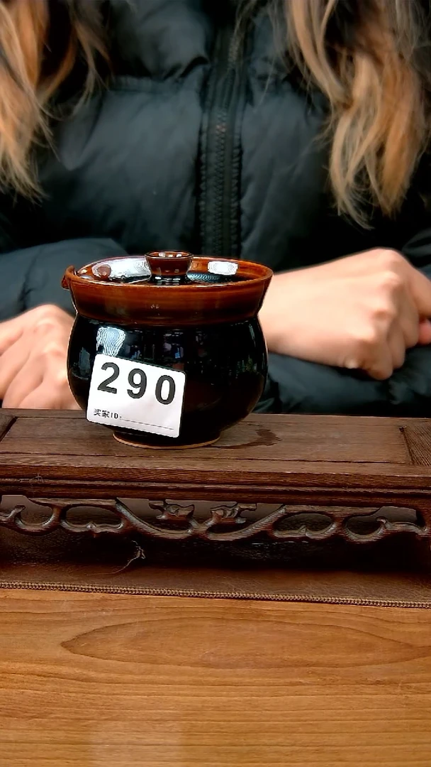 乌金釉手抓壶容量150CC290