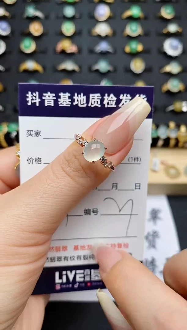翡翠戒指银S925镶嵌..........