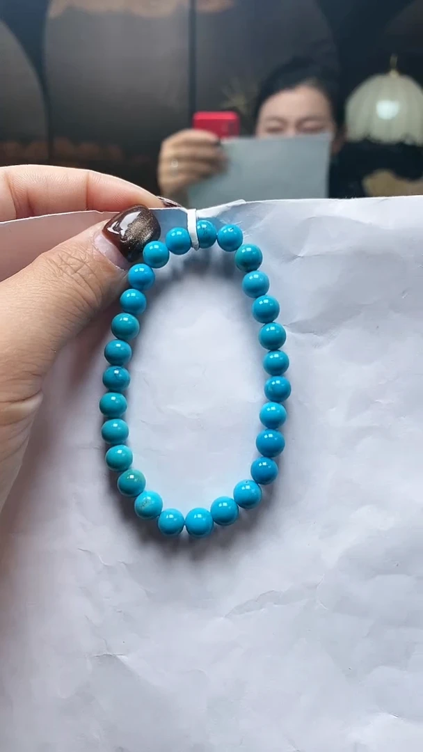 未镶嵌绿松石手串卡7+