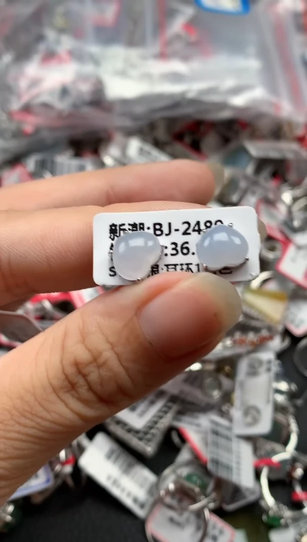 银S925镶嵌戒指翡翠天然A货缅甸翡翠