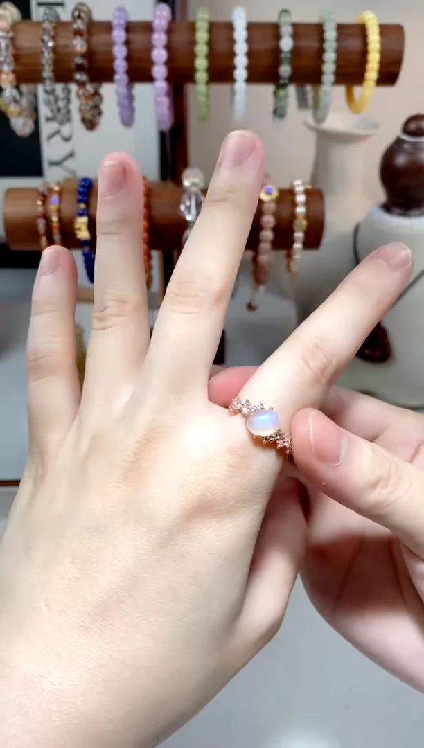 【闪购商品】翡翠戒指银S925镶嵌戒指