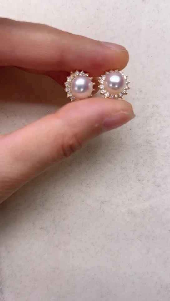 【闪购商品】淡水珍珠耳饰合金尖角太阳花