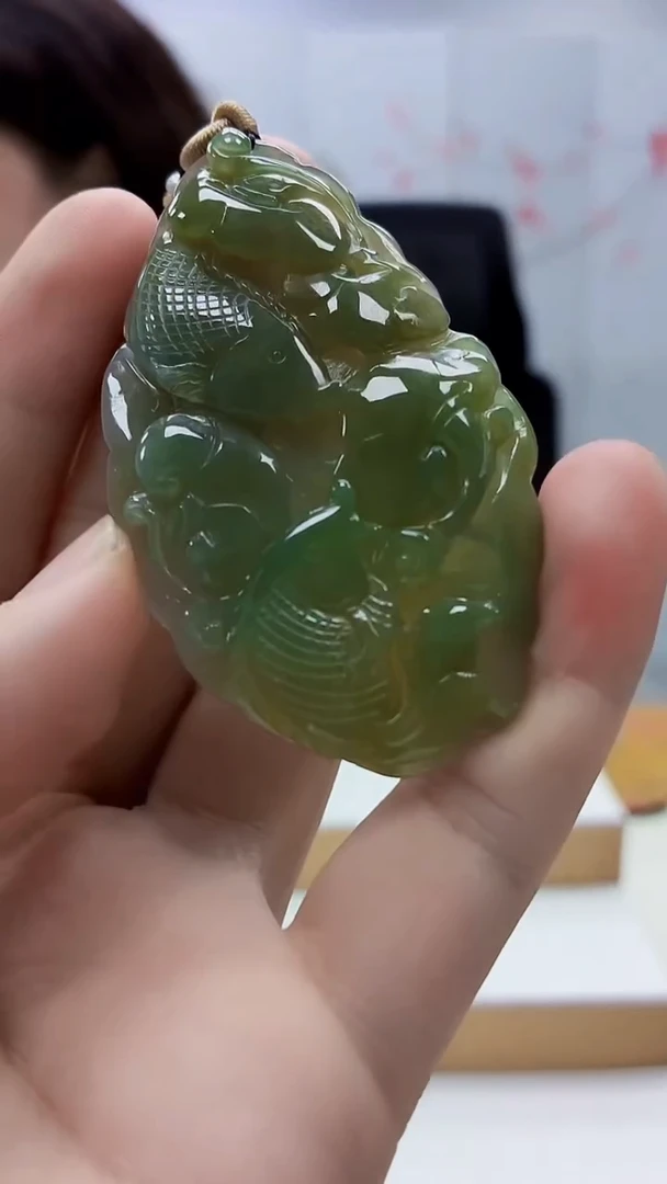 未镶嵌定制翡翠4829bb-毛货挂件30
