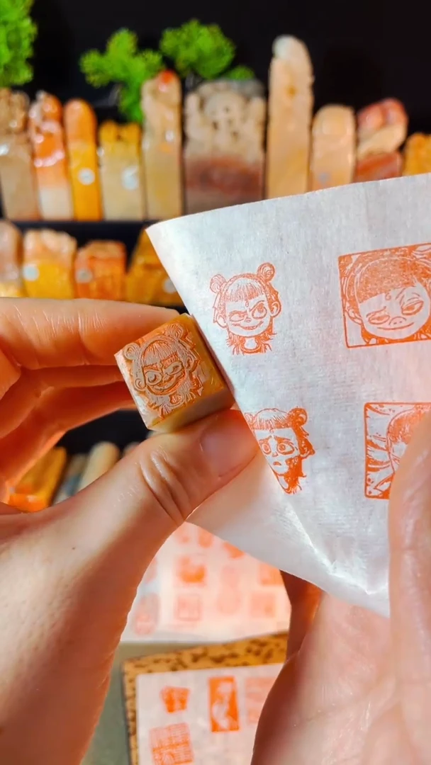 【闪购商品】巴林石印石手工篆刻《哪吒》2.0