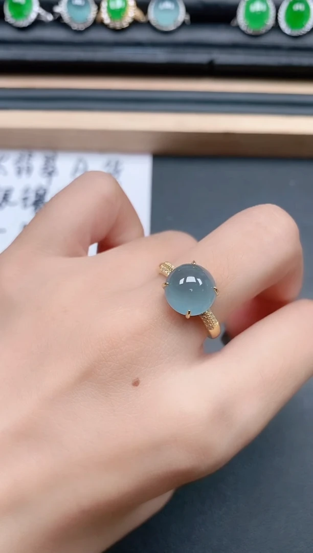 翡翠戒指银S925镶嵌11111111