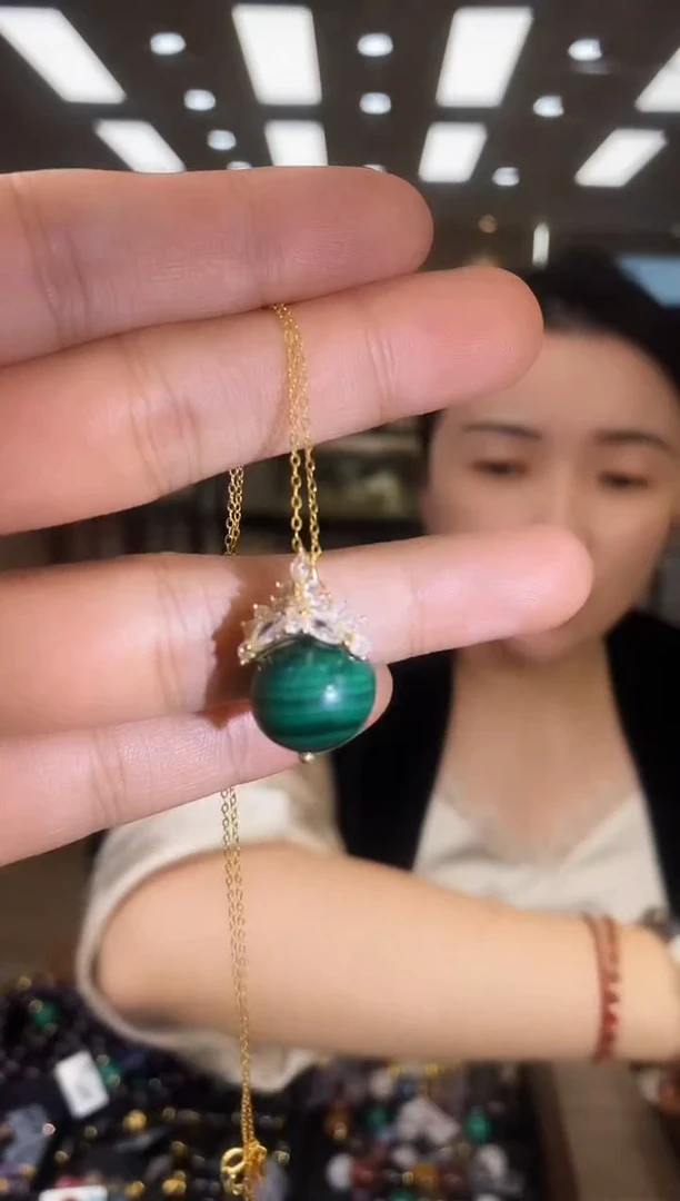 未镶嵌孔雀石项链17