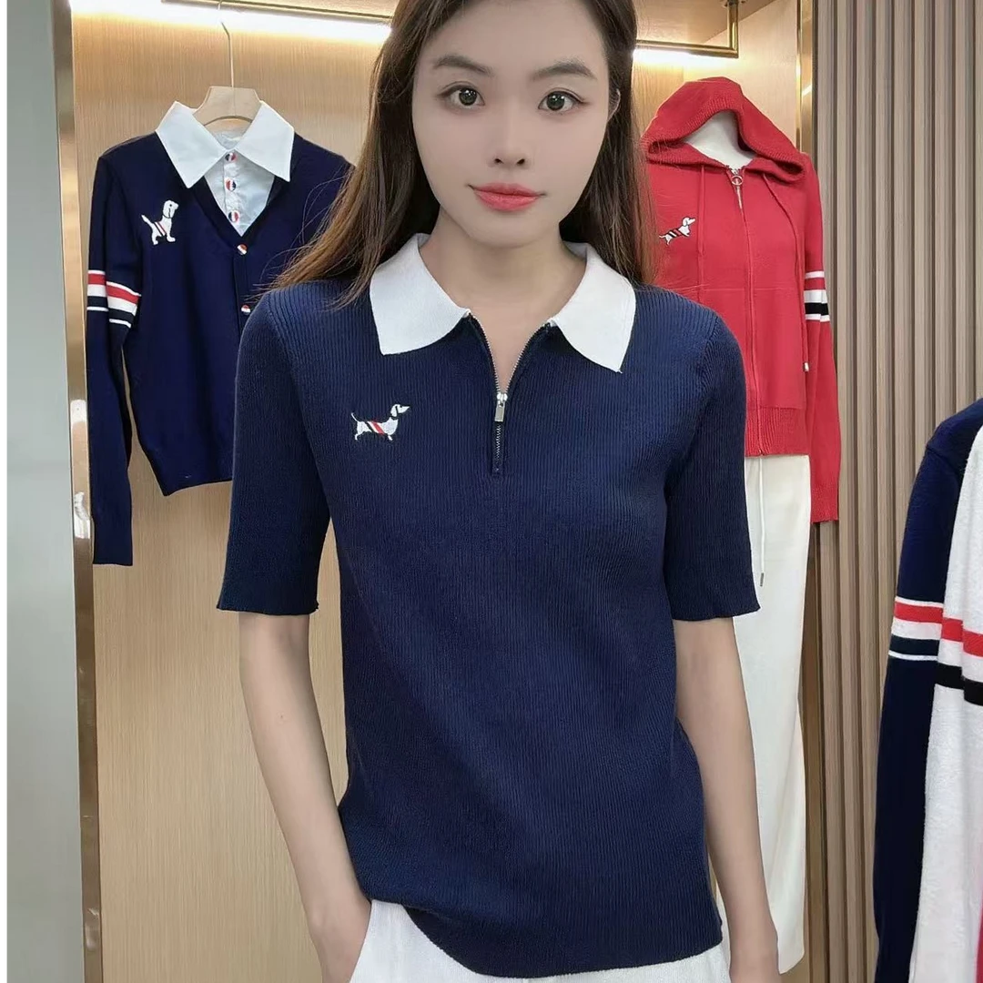 【编码141】气质显瘦薄款短袖春季时尚毛针织衫百搭休闲