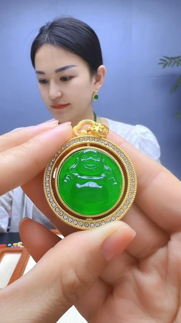 静柏甄选diy颈饰时来运转佛公吊坠