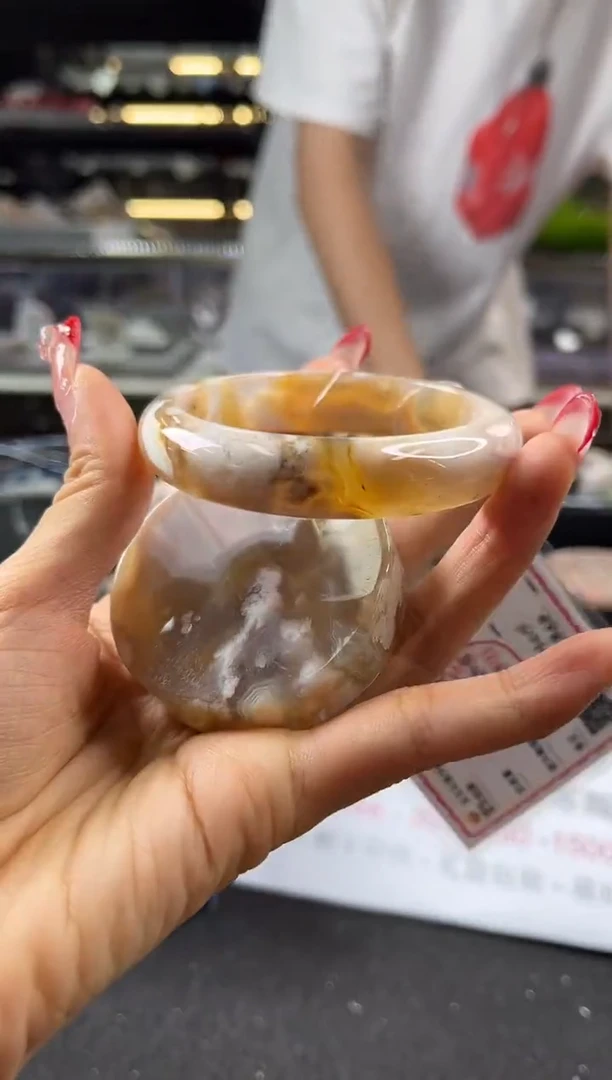 未镶嵌手镯石英质玉57-58圈口（赠品镯心）1256891