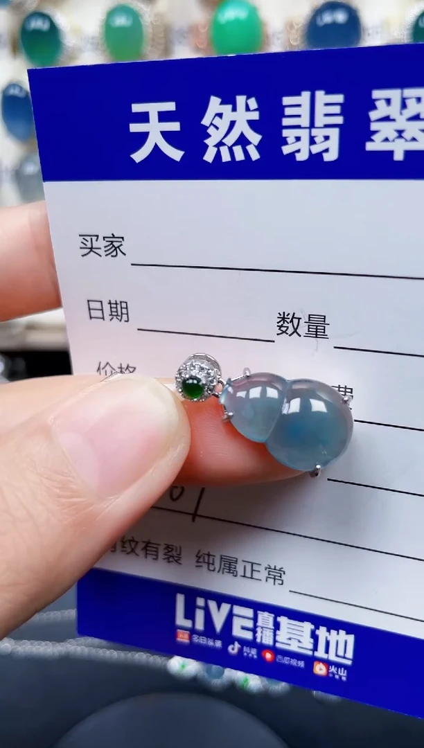 颈饰银S925镶嵌翡翠369