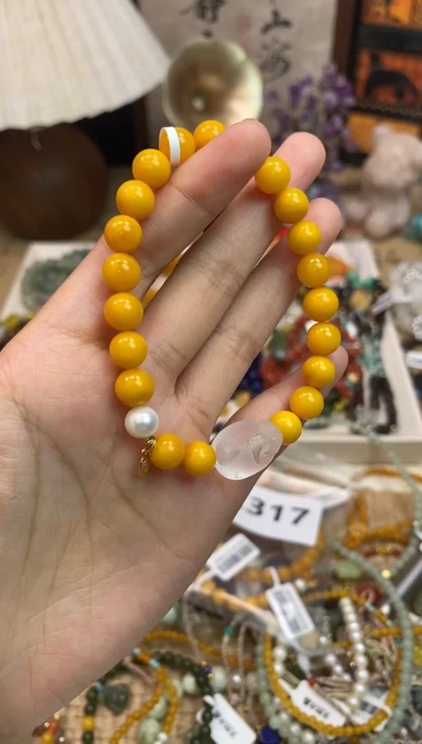 手饰琥珀银S925镶嵌317