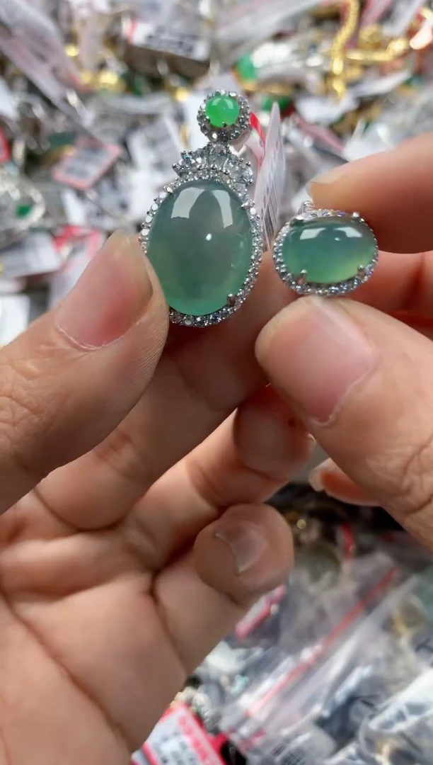 银S925镶嵌戒指翡翠666                  4