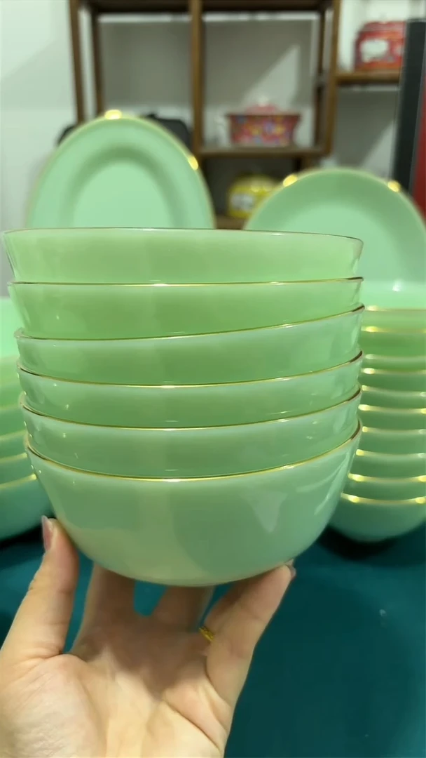 ·5.5英寸玉瓷碗6个口径13.8厘米