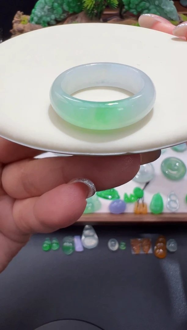 未镶嵌定制翡翠16-17戒圈