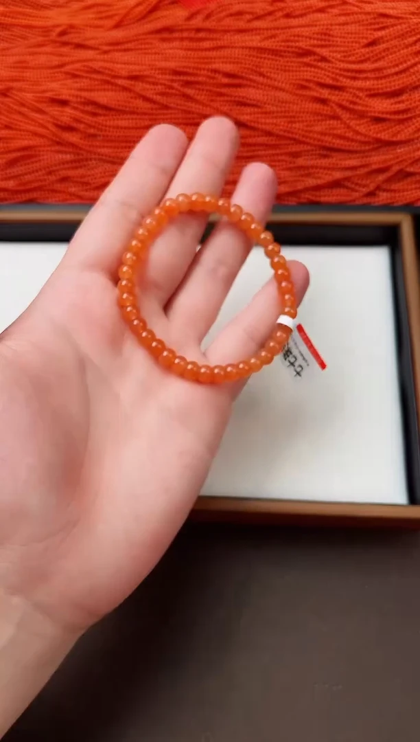 未镶嵌手串南红玛瑙保山杨柳算盘珠6+