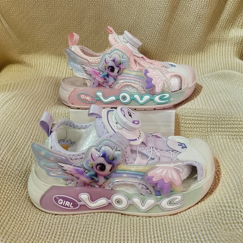 带灯款不保灯，无运费险，包头凉鞋旋转纽扣聚氨酯软底2517K。