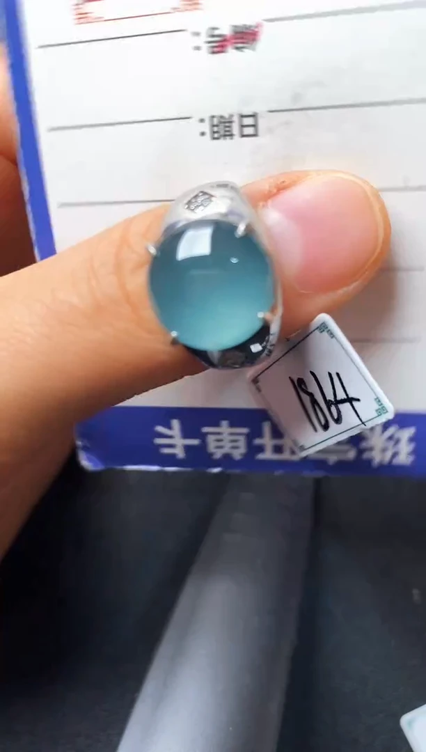 银S925镶嵌戒指翡翠2222