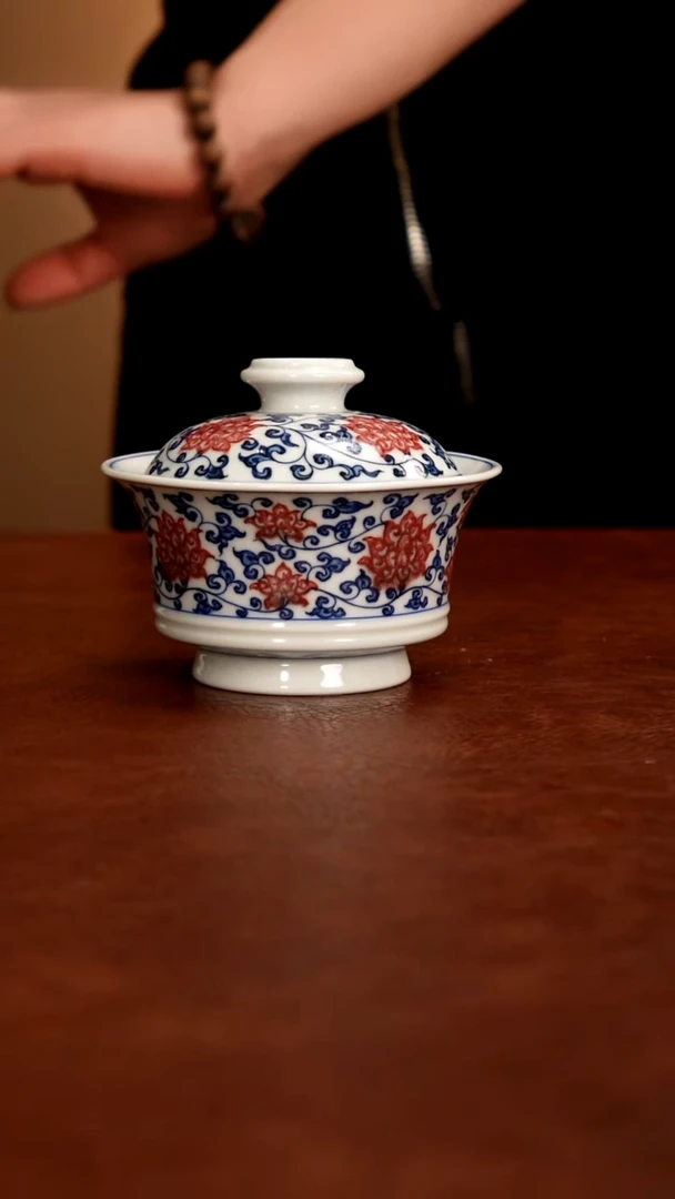 摆件陶景德镇瓷器，青花瓷手绘茶具~