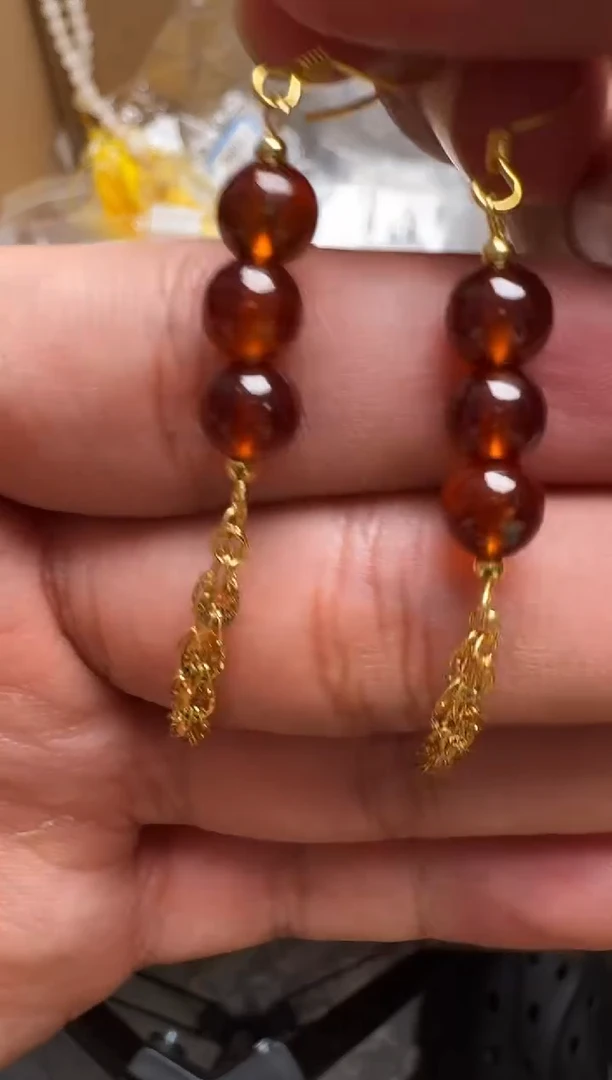 水晶耳饰银S925镶嵌上