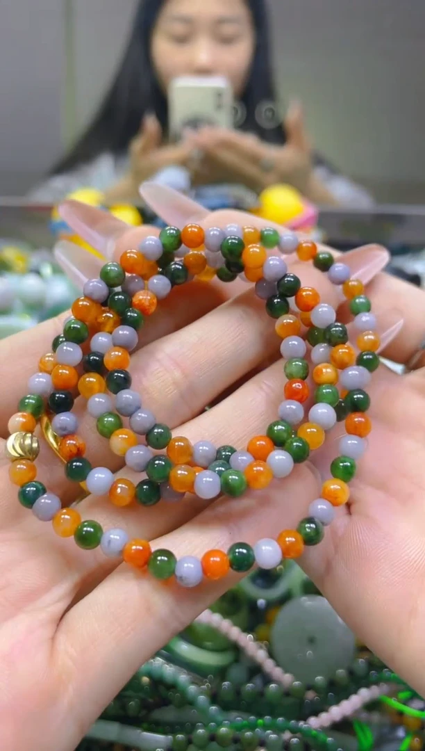 翡翠未镶嵌颈饰4MM/Z/翡翠A货一图一物