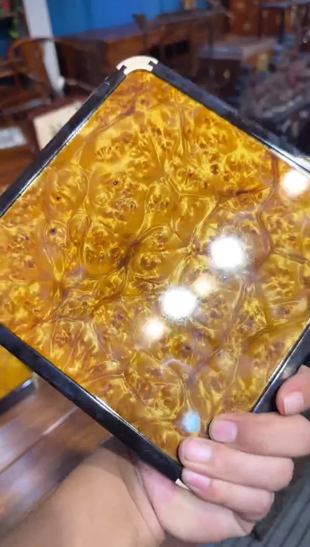 木乌木留疤方形茶盘