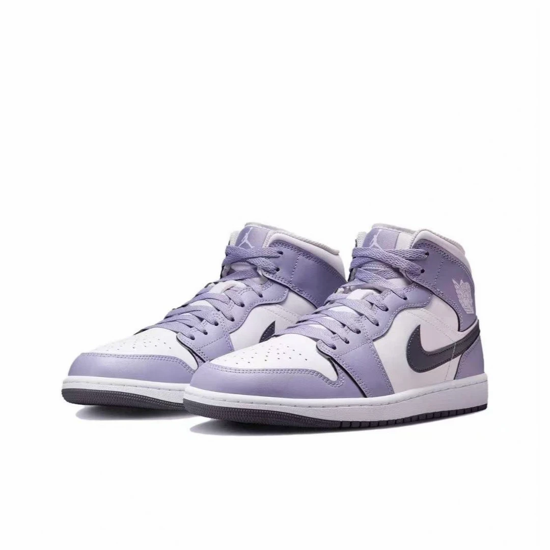 Nike/耐克正品男子AJ1白紫运动鞋百搭流光风中帮休闲鞋DQ8426-145