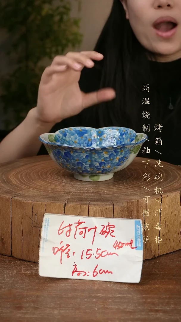 碗瓷景德镇手工手绘高温瓷釉下彩