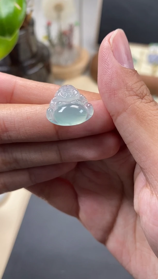 翡翠未镶嵌颈饰翡翠冰胶佛公