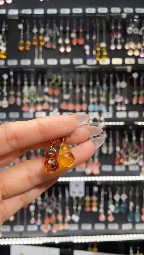 紫晶耳饰银S925镶嵌白****️ 白熊