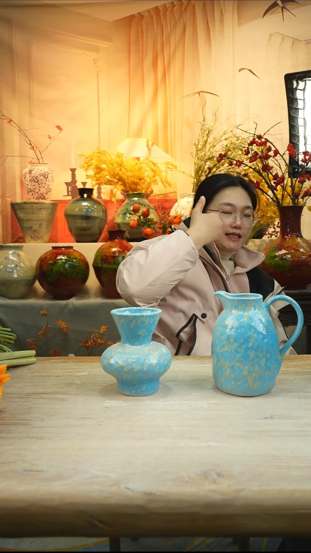 套组高度口经陶瓷花瓶