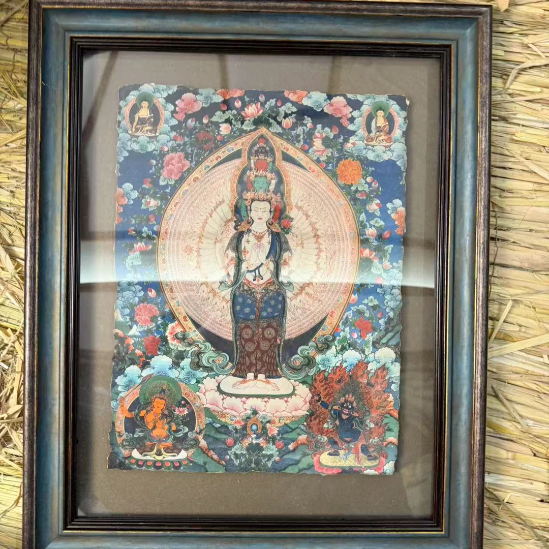 高端精品绘画类唐卡带框