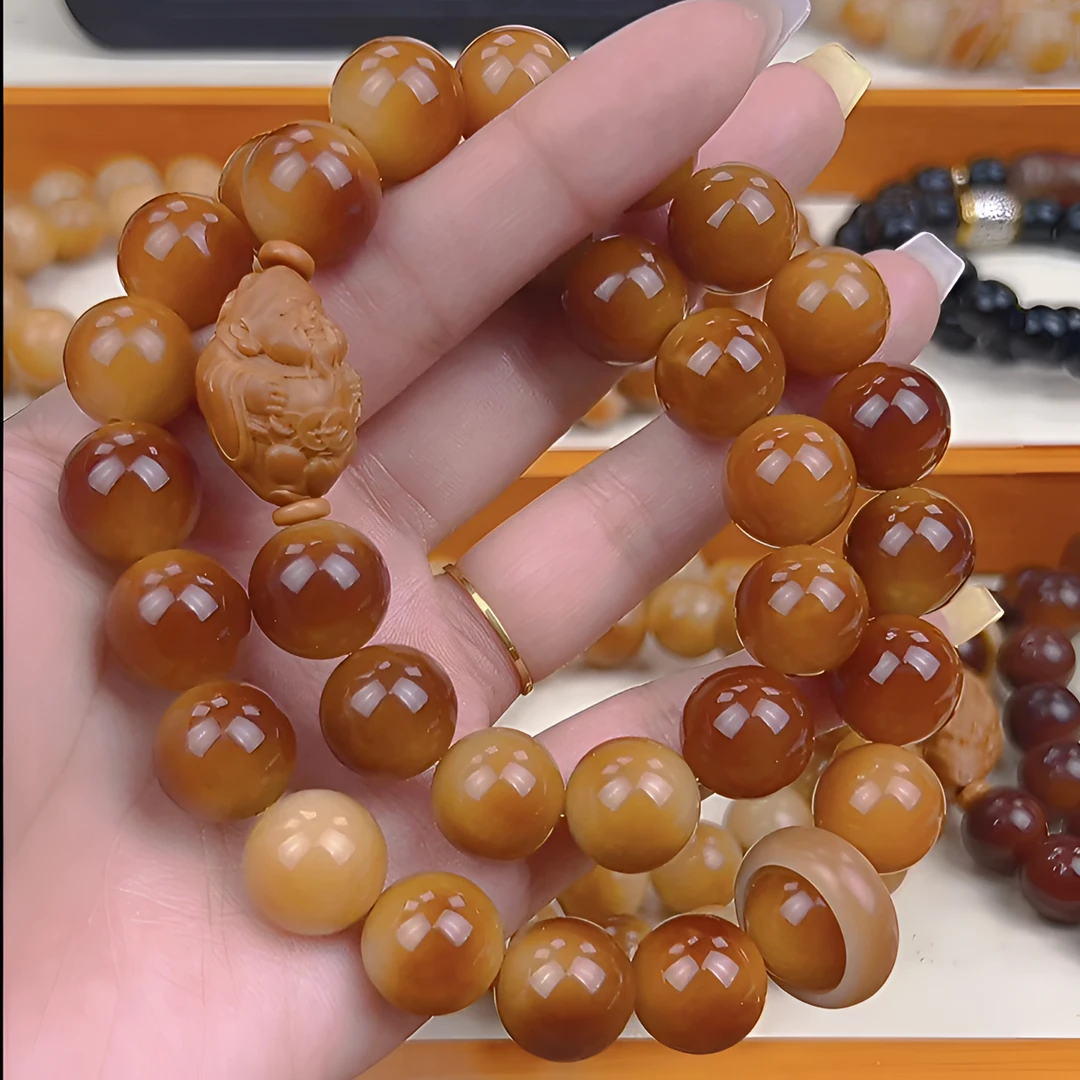 到手2条 菩提手串 深色财爷款送（一条溏心菩提双圈）