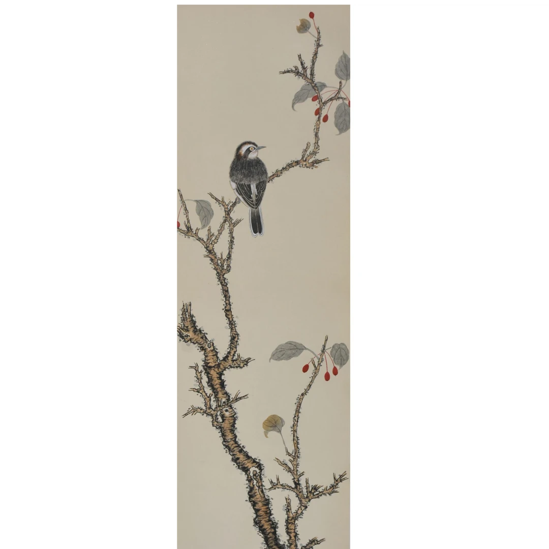 HM7171 花鸟 96×32cm 纸本立轴 2.7平尺