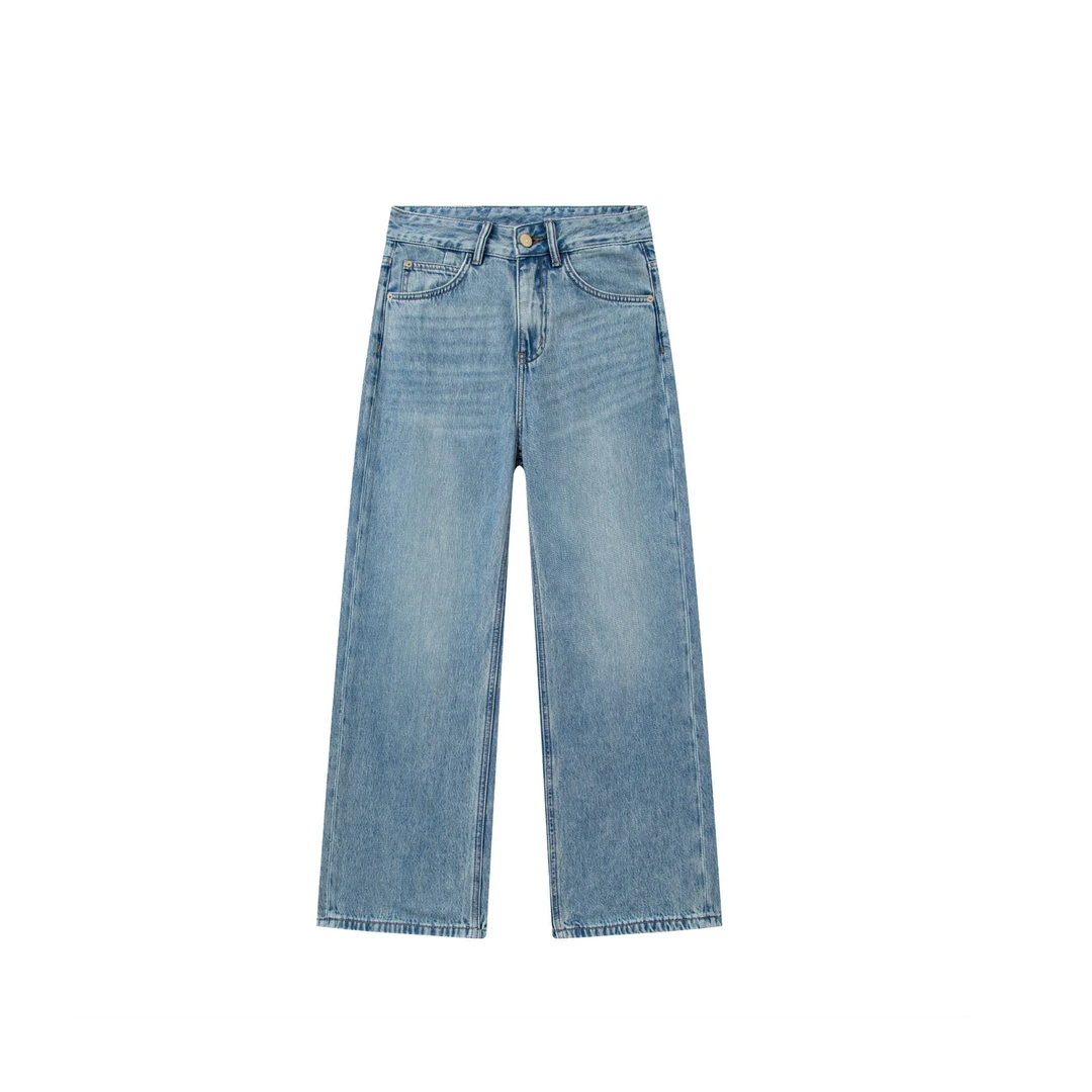 【夏季超薄】 •牛仔风情 •奢品醋酸• 超垂顺丝滑窄版直筒裤牛仔裤女