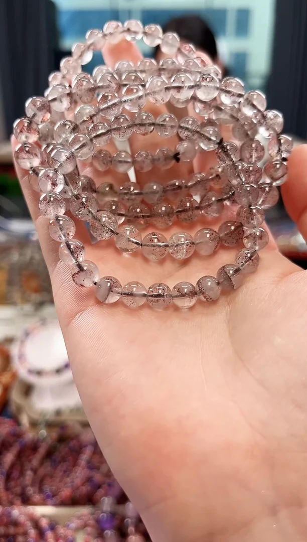 未镶嵌手串水晶金草莓超七单圈手串7mm【多样式发货】