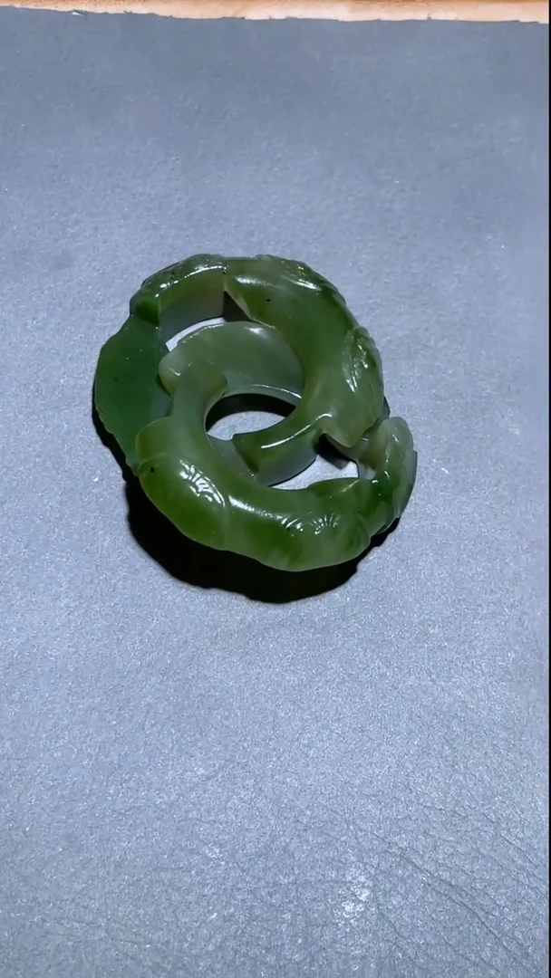 定制和田玉LJJ   碧玉蚩尤环