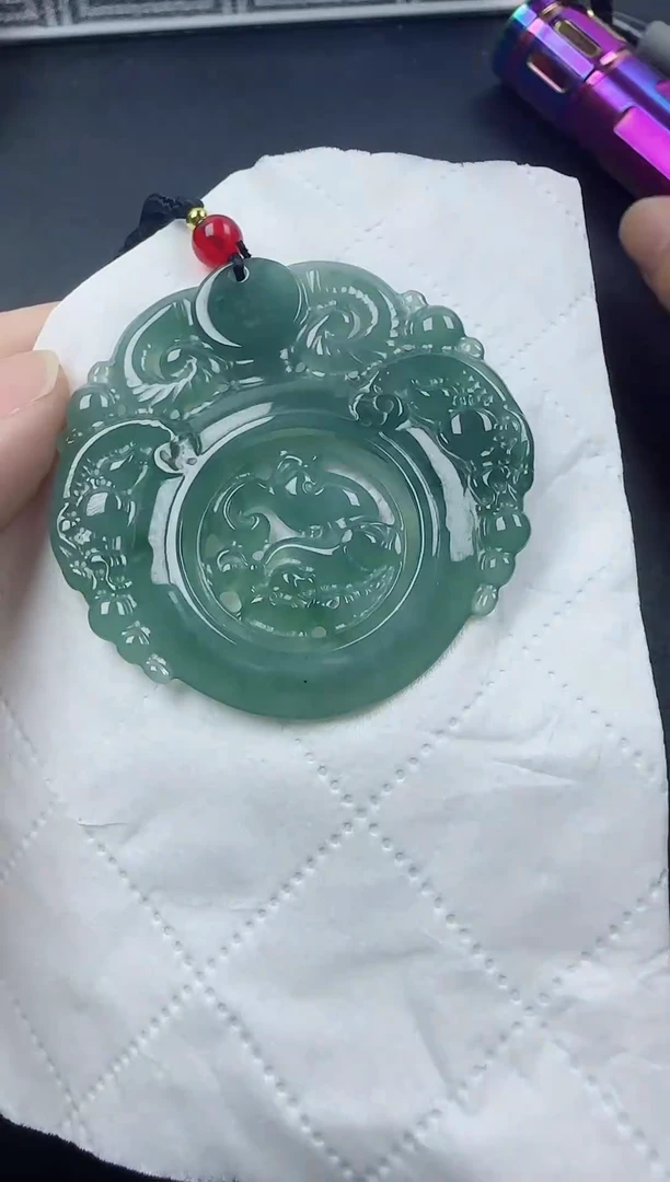 【闪购商品】翡翠颈饰未镶嵌翡翠三阳开泰111111