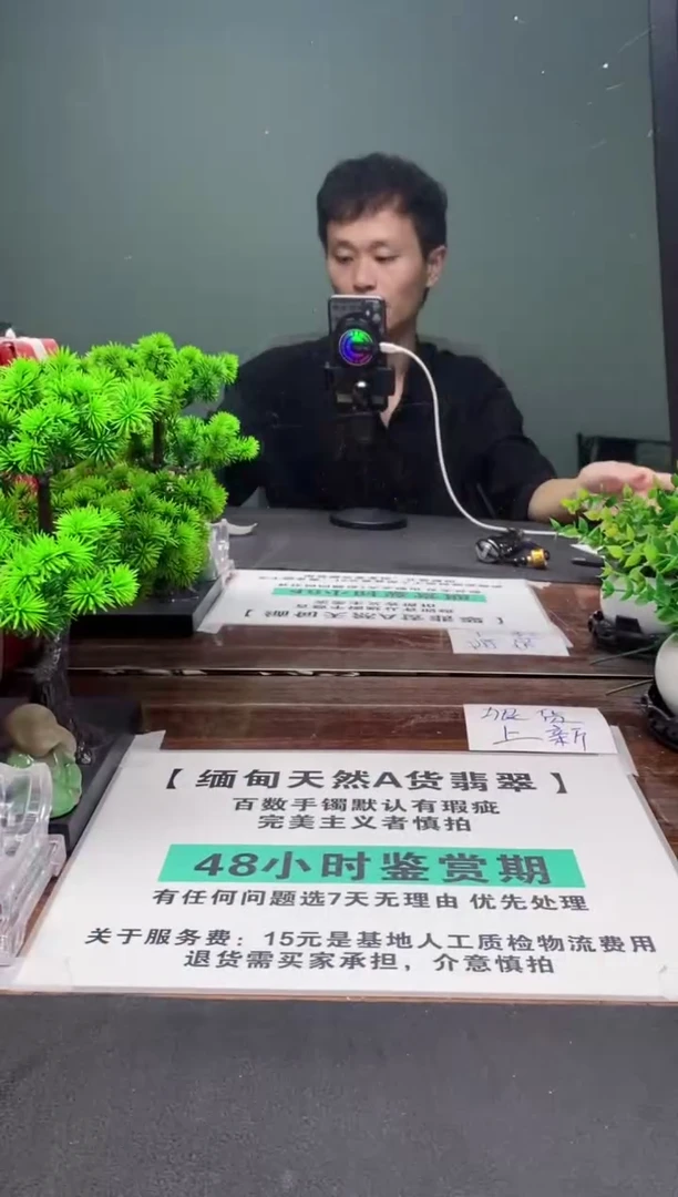 翡翠手镯未镶嵌15缅甸天然A货翡翠需包容瑕疵，介意慎拍