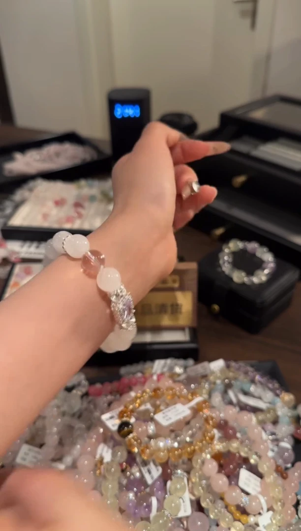 水晶手链合金白幽灵x1187