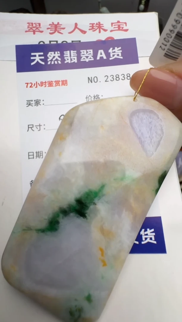 翡翠未镶嵌颈饰原石23838