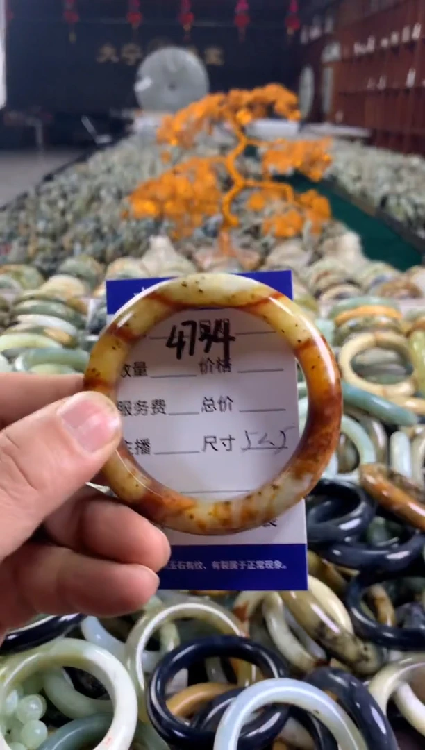 未镶嵌蛇纹石玉手镯4734