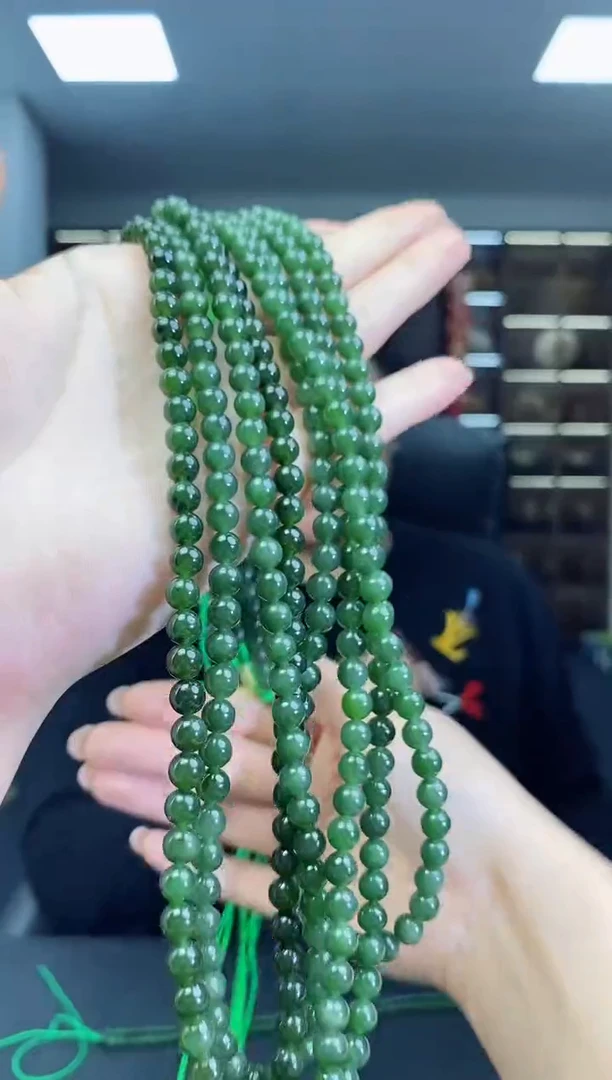 【闪购商品】和田玉颈饰未镶嵌108卡6mm