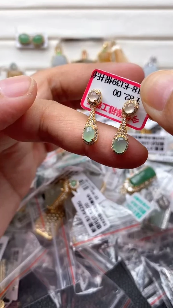 银S925镶嵌戒指翡翠1