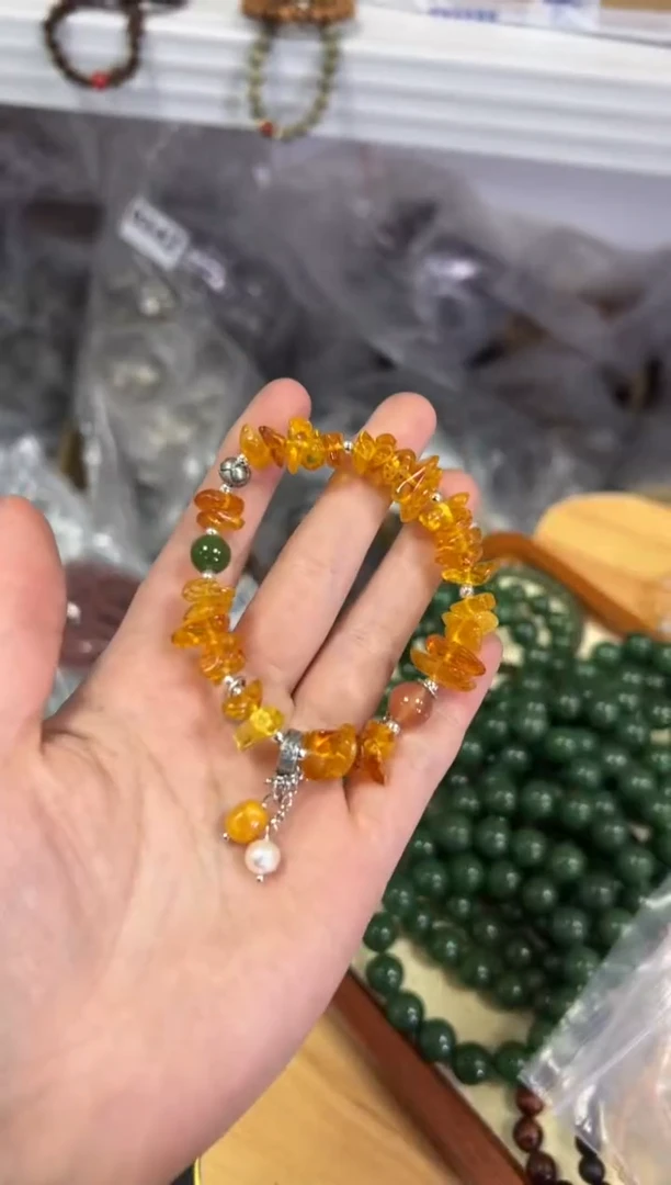 【闪购商品】蜜蜡手链未镶嵌蜜蜡随行片设计款手链[0508]